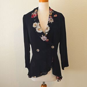 Platinum by Dorothy Schoelen 80s or 90s vintage blazer size Medium